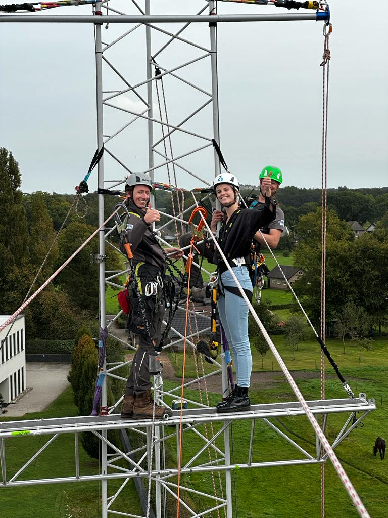 Het Jong VolkerWessels bestuur ging uiteraard ook de hoogte in!